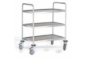3 Shelf Stainless Steel Serving Trolley