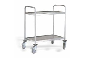 2 Shelf Stainless Steel Serving Trolley