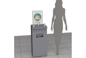 Hand Sanitiser Station with Twin Pump & Paper Towel Dispenser