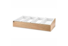Oak Cutlery Bin for Trolley