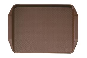 Brown Fast Food Tray w/handles 410x300mm