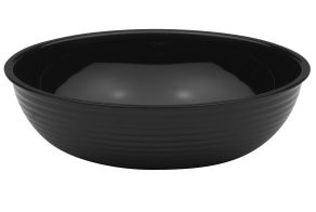 10.6L Black Polycarbonate Ribbed Bowl