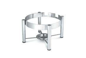 Silver Round Intrigue Induction Chafer Stand