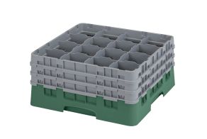 H196mm Green 16 Compartment Camrack