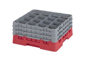 H196mm Red 16 Compartment Camrack