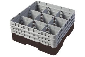 H174mm Brown 9 Compartment Camrack