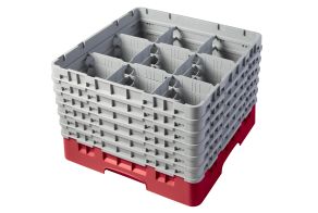 H298mm Red 9 Compartment Camrack