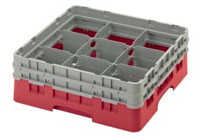 H133mm Red 9 Compartment Camrack