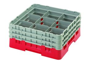 H174mm Red 9 Compartment Camrack