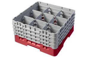 H215mm Red 9 Compartment Camrack