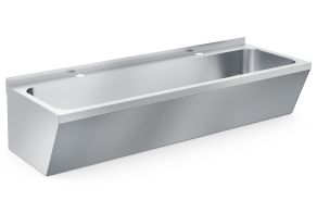 SS WASH BASIN DOUBLE 1200X425X165MM