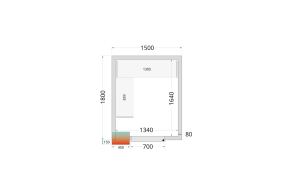 CR 150x180x212 NF Cold Room Panels 80 mm