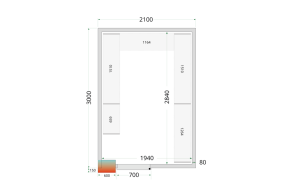 CR 210x300x212 NF Cold Room Panels 80 mm