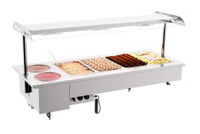 DROP-IN BAIN-MARIE UNIT WITH BOWLS 4/1