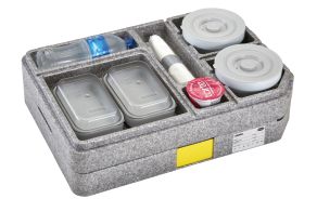 Tablotherm GoBox™ Insulated Tray with Rectangular Porcelain Dishware