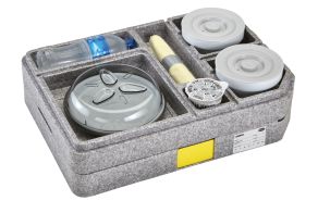 Tablotherm GoBox™ Insulated Tray with Round Porcelain Dishware