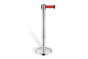 RETRACTABLE BELT STANCHION STAINLESS STEEL SET/2