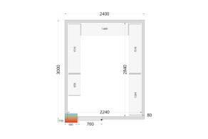 CR 240x300x220 Cold Room Panels 80 mm