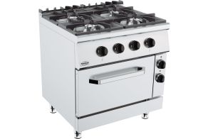 BASE 900 GAS STOVE 4 BU. WITH ELECTRIC OVEN
