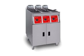 FriFri Super Easy 633 Electric Free-standing Triple Tank Fryer without Filtration - 3 Baskets - W 600 mm - 3 x 11.0 kW - Three Phase