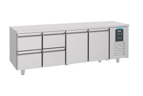 700 REFRIGERATED COUNTER 2 DOORS 4 DRAWERS ENERGY LINE