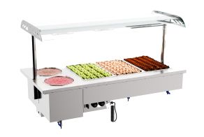 DROP-IN BAIN-MARIE UNIT WITH BOWLS 3/1