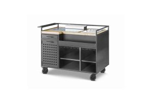 Cocktail Trolley with Stainless Steel Module